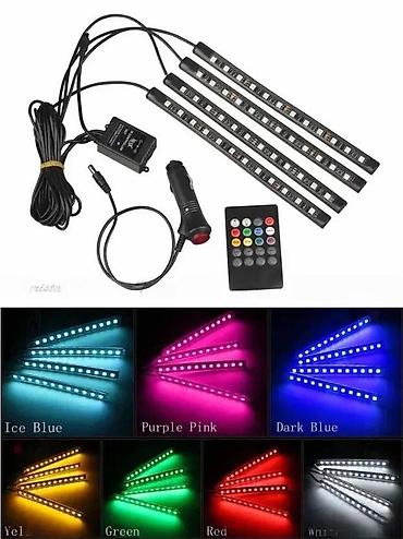 Auto delovi, gume i tjuning: Led dekorativna traka 4 stapa x 12 dioda - daljinski. Led dekorativna — 5