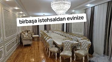 stul stol: Klassik üslubda dəbdəbəli qonaq otağı mebel dəsti. Tərkibi: - Uzun — 1