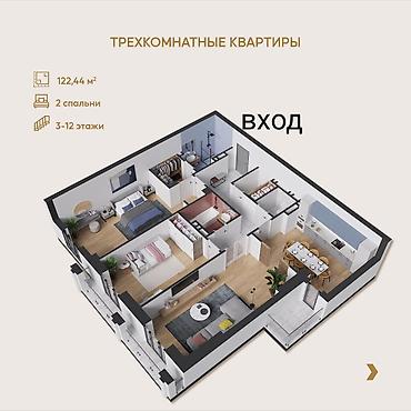 premium development: Построен, Элитка, 3 комнаты, 122 м² — 2