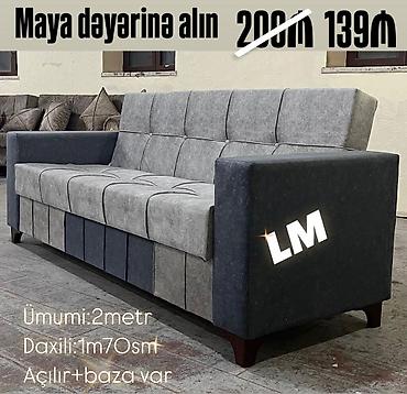 divani 2020: Üç nəfərlik açılan divan - Ölçü: ümumi 2 metr - Yatacaq hissə: 1 m 70 — 1