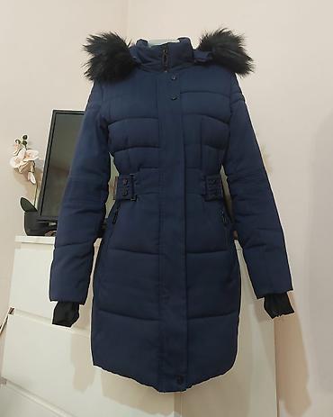 lil solid accessories: Ženska zimska jakna/parkа u tamnoplavoj boji. - Topla, duže krojena — 1