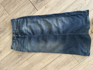 джинсовая мини юбка: Юбка, Модель юбки: Прямая, Макси, Джинс