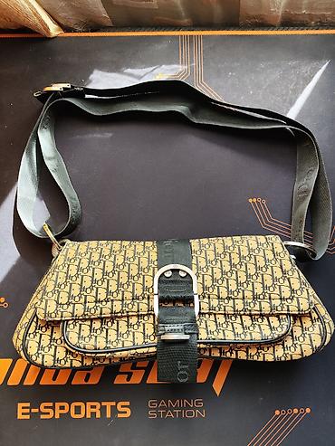 bags: Классическая сумка, Dior, Италия, Материал: Полиэстер, Винтажный стиль, Жёсткая конструкция, Застежка на молнии, Унисекс, Б/у — 1