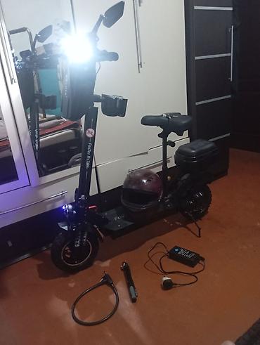 Elektrikli samokatlar: Elektrik skuter – güclü off-road təkərlər və oturacaqlı komplekt - — 7