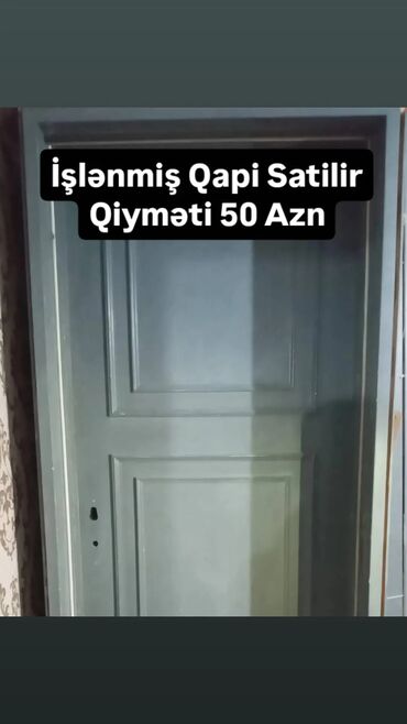 Otaq qapıları: Taxta Otaq qapısı 90x205 sm, İşlənmiş, Zəmanətsiz