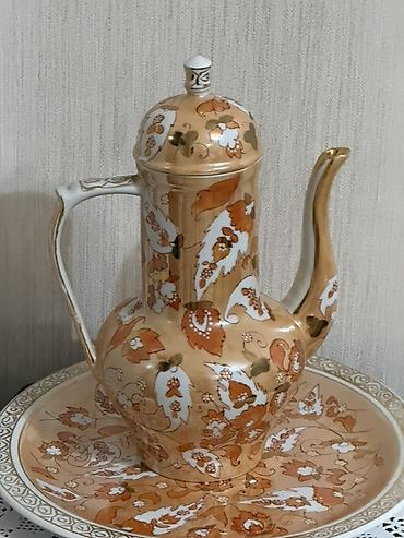 samovar cay: Çay dəsti, rəng - Qızılı, Farfor — 4