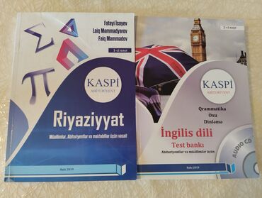 Kitablar, jurnallar, CD, DVD: Kaspi riyaziyyat və ingilis dili 
hər biri 6 manat