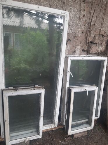 Окна: Деревянное окно, Поворотное, цвет - Белый, Б/у, Самовывоз