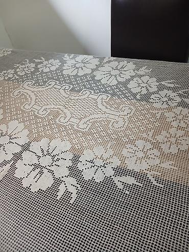 dormeo prekrivaci 4 u 1: Stolnjak krem boje rucni rad dim 160x130 cena 3000 din — 2
