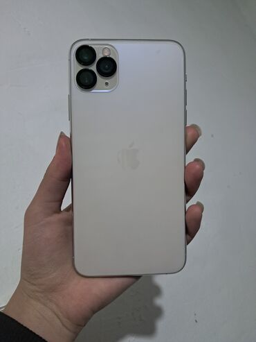 бу сотовые телефоны: IPhone 11 Pro Max, Б/у, 512 ГБ, Белый, Защитное стекло, Чехол, Кабель, 82 %