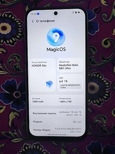 Honor X6c, Б/у, 128 ГБ, цвет - Белый, 2 SIM