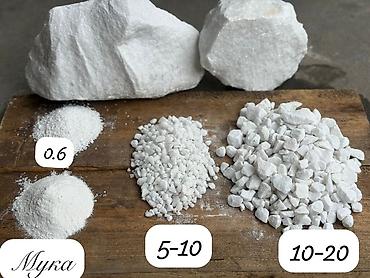 Мраморная крошка: Мраморная крошка, Белый, Ландшафтная, В тоннах — 16