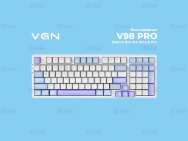 клавиатура delux: Клавиатура VGN V98 Pro V2 Sea Salt (Switch Box Ice Cream Pro) VGN V98