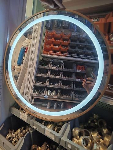 Декор жана интерьер: LED-зеркало с подсветкой - Круглая форма, диаметр 60 см - Встроенная — 2