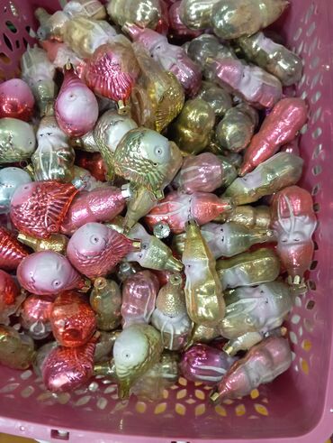 Yeni il oyuncaqları və bəzəkləri: Məhsul: Şüşə Yeni il/Yolka oyuncaqları kolleksiyası 1ci şəkildə — 5