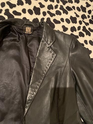 Пиджаки, жакеты: Срочная цена ‼️ Женский кожаный пиджак-жакет. - Цвет: черный. - — 4