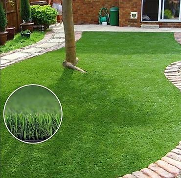 Резиновая плитка: Искусственный газон может играть роль основного элемента в ландшафтном — 8