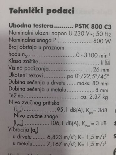 Električne ubodne testere: Nova samo probana kupljena u lidlu parkside 800w za sečenje drveta — 10