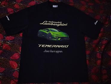 sortlar: Qara rəngli qısaqol T‑şört. - Ön hissə: “automobili Lamborghini” — 1