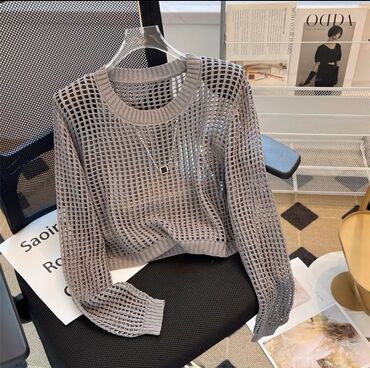 свитер новый: Пуловер, цвет - Серый