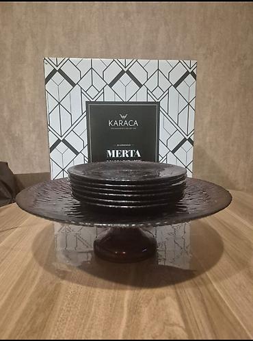 karaca: Tort və şiriniyyat qabı, rəng - Bənövşəyi, Şüşə — 2