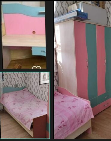 tek carpayllar: Oğlan və qız üçün, İşlənmiş, Təknəfərlik çarpayı, Dolab