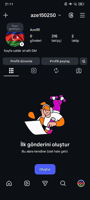 is elanlari ofisiant oglan: Satılır: Instagram səhifəsi “aze150250” - Platforma: Instagram - — 1
