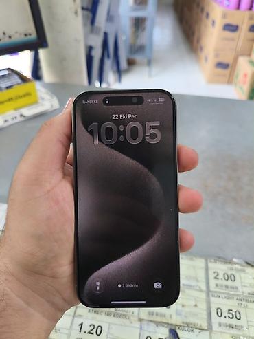 iphone satilir: IPhone 15 Pro, 128 GB, Natural Titanium, Simsiz şarj, Face ID — 4