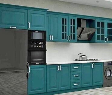 Sifarişlə mətbəx mebeli: Sifarişlə mətbəx dəsti, Özü çəkən petlələr, Sadə laminat, Kredit yoxdur, Pulsuz çatdırılma — 11