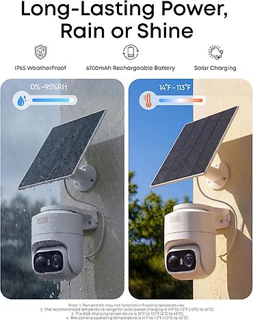 gunəş projektoru: Anker Eufy C37 Nəzarət Kamerası 🔄 360° AI izləmə (Pan və Tilt) Tək — 7