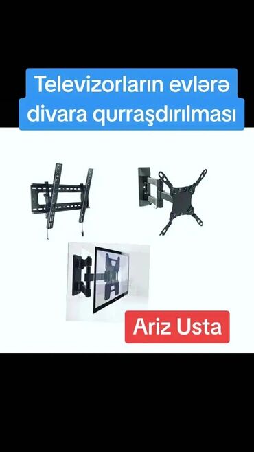 Uzunmüddətli kirayə mənzillər: Krosnu ustası Krosna ustası Televizorların divara qurrasdırılması