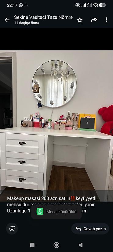 ucuz makyaj masası: Makeup masasi 200 azn satilir‼️keyfiyyetli mehsuldur masin — 1