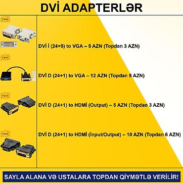 Digər kompüter aksesuarları: Adapterlər/Keçidlər SAYLA ALANA VƏ USTALARA TOPDAN QİYMƏTLƏ VERİLİR! — 7