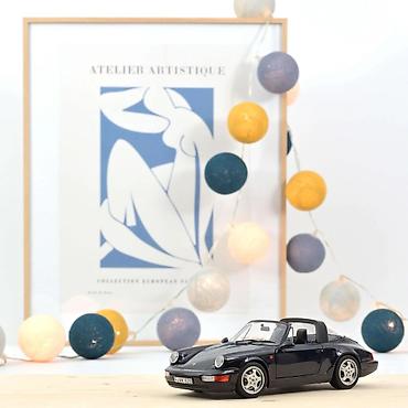 polovne gitare: 🔵 Porsche 911 Carrera 4 Targa — 1991 — Blue Metallic — 1:18 — Norev — 1