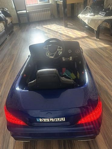 oyuncak masin: Uşaqlar üçün elektrikli minik maşını – Mercedes üslubunda, mavi rəngdə — 3