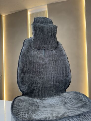 чехол с боковой: Чехолдор Велюр, Жаздыгы бар, түсү - Боз, Universal Seat cover