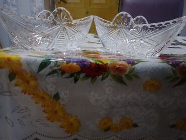 Digər dəstlər və servizlər: Kəsmə naxışlı şüşə-servis dəsti - 6 ədəd uzun qədəh – zərif kəsmə — 8