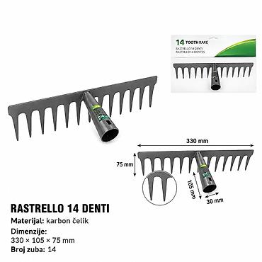 KMT Grabulje sa 14 zuba 9364348 - Brend: Kmt Style - Tip: baštenske