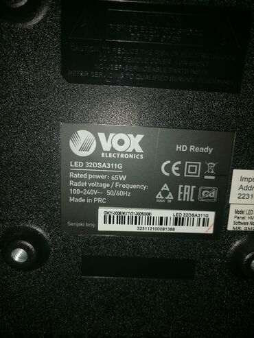 Televizori: TV veći VOX led tanki 32 inča ili 82 dijagonala ekrana ispravan dobar — 7