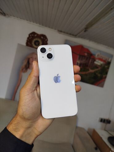 Apple iPhone: IPhone 13, 128 GB, Ağ, Face ID, Sənədlərlə