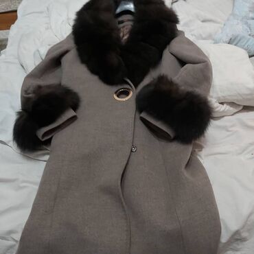 пальто с мехом: Пальто, 3XL (EU 46)