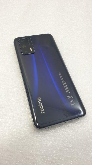 реалми 8: Realme GT 5G, Колдонулган, 128 ГБ, түсү - Кызгылт көк, 2 SIM