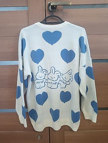 пряжа alize puffy: Кофта, Оверсайз, Удлиненная модель, Осень-весна, S, M, L — 2
