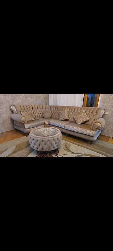 Divan və masa dəstləri: İşlənmiş, Künc divan, Qonaq otağı üçün, Açılmayan — 1