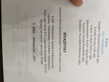 Tədris ədəbiyyatı: ABITURUENT KITABLARI — 2