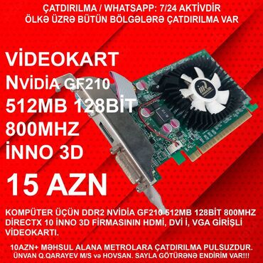Avtoelektronika: Videokart GeForce 210, < 4 GB