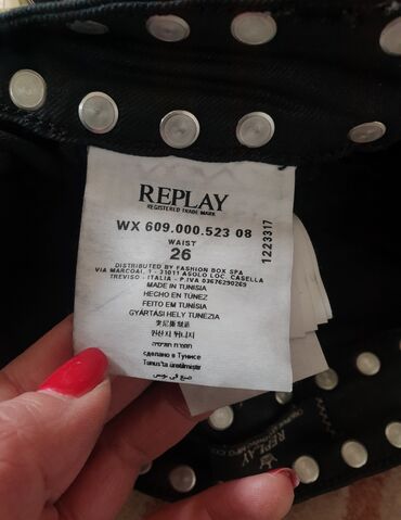 Farmerke: REPLAY original crne farmerke sa nitnama, baš moćno izgledaju, blago — 7