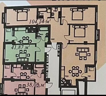 Продажа квартир: 4 комнаты, 104 м², Элитка, 6 этаж, ПСО (под самоотделку)