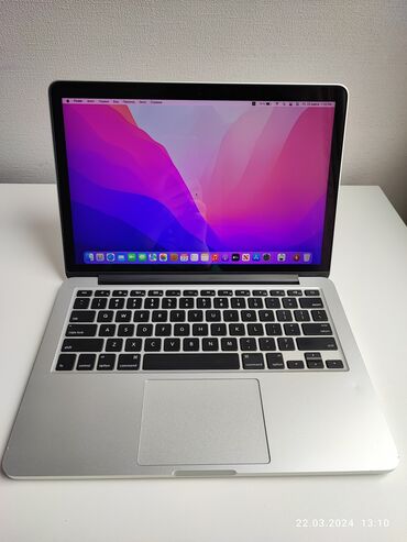 macbook pro 13 2016: Ноутбук, Apple, 8 ГБ ОЗУ, Intel Core i5, 13.3 ", Б/у, Для работы, учебы, память SSD