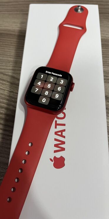 apple watch 7 41: İşlənmiş, Qol saatı, rəng - Qırmızı